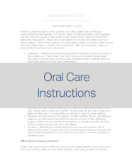 oral care instructions